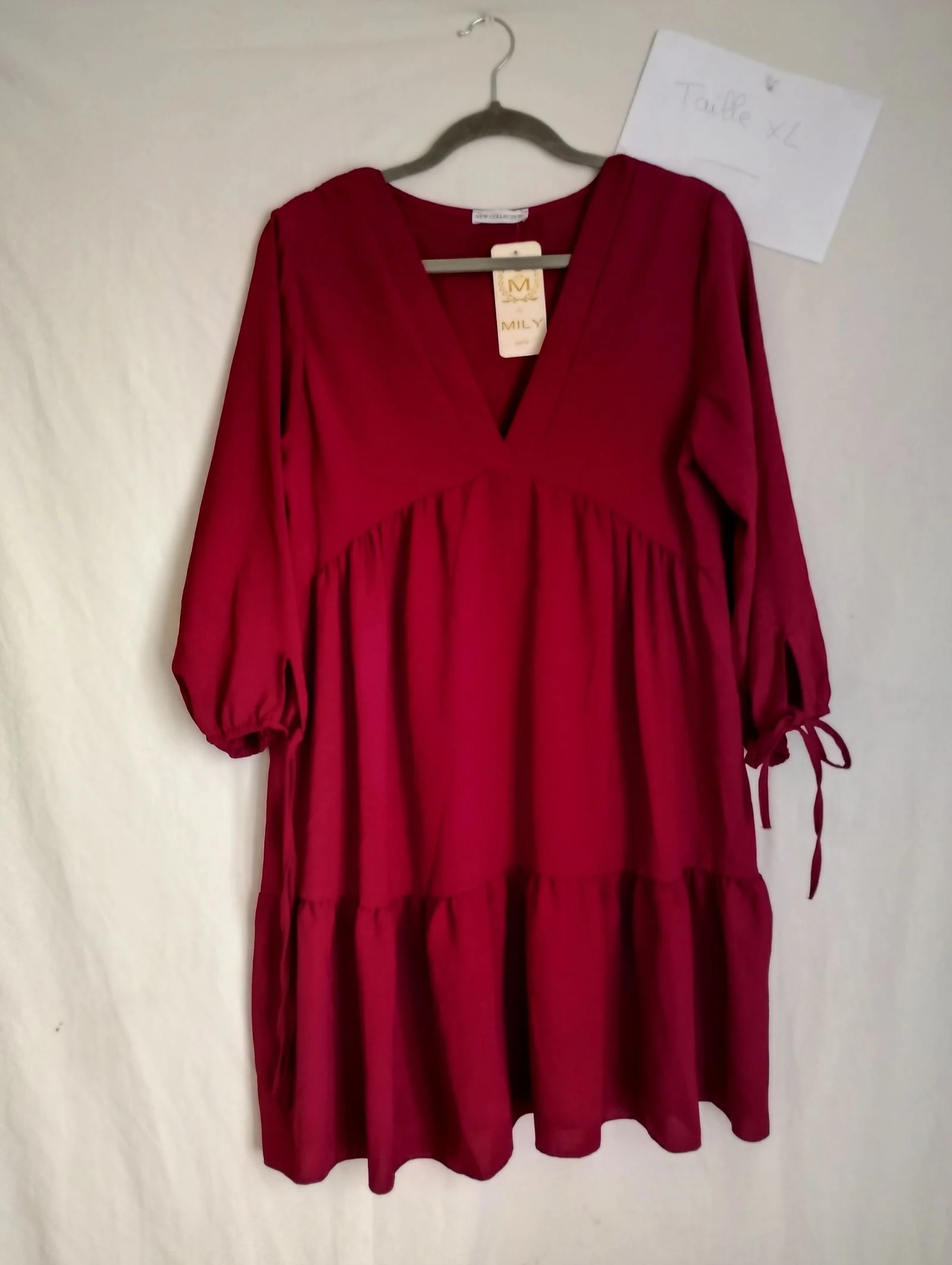 Robe courte bordeaux mily paris xl  – photo 2